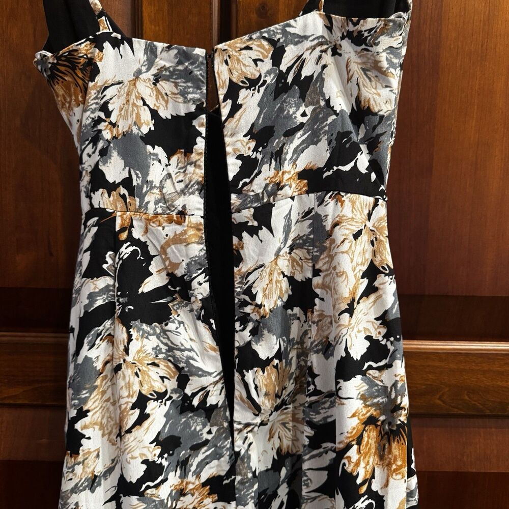 Lulus Floral Midi Dress Black White Sleeveless Slit Bodycon XS No Zip - Picture 14 of 16